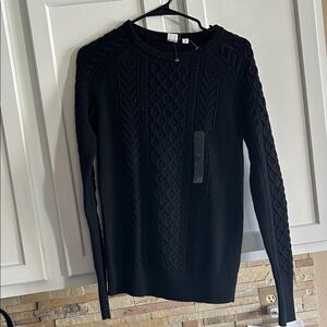 Gap Black Cable Knit Sweater